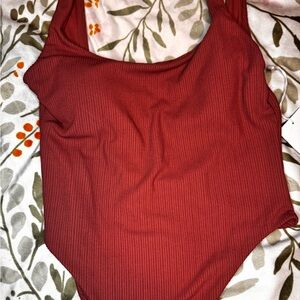 Vitamin A Coral Ribbed Swimwear